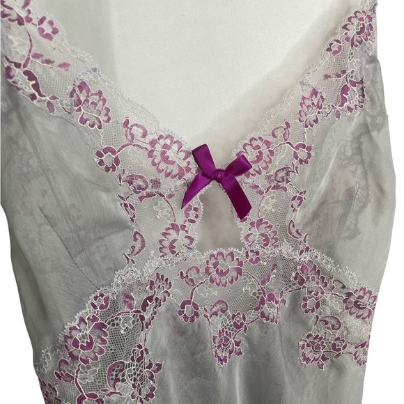 Victoria’s Secret lingerie, gray and purple with an open back. Women’s Large. - Picture 1 of 3